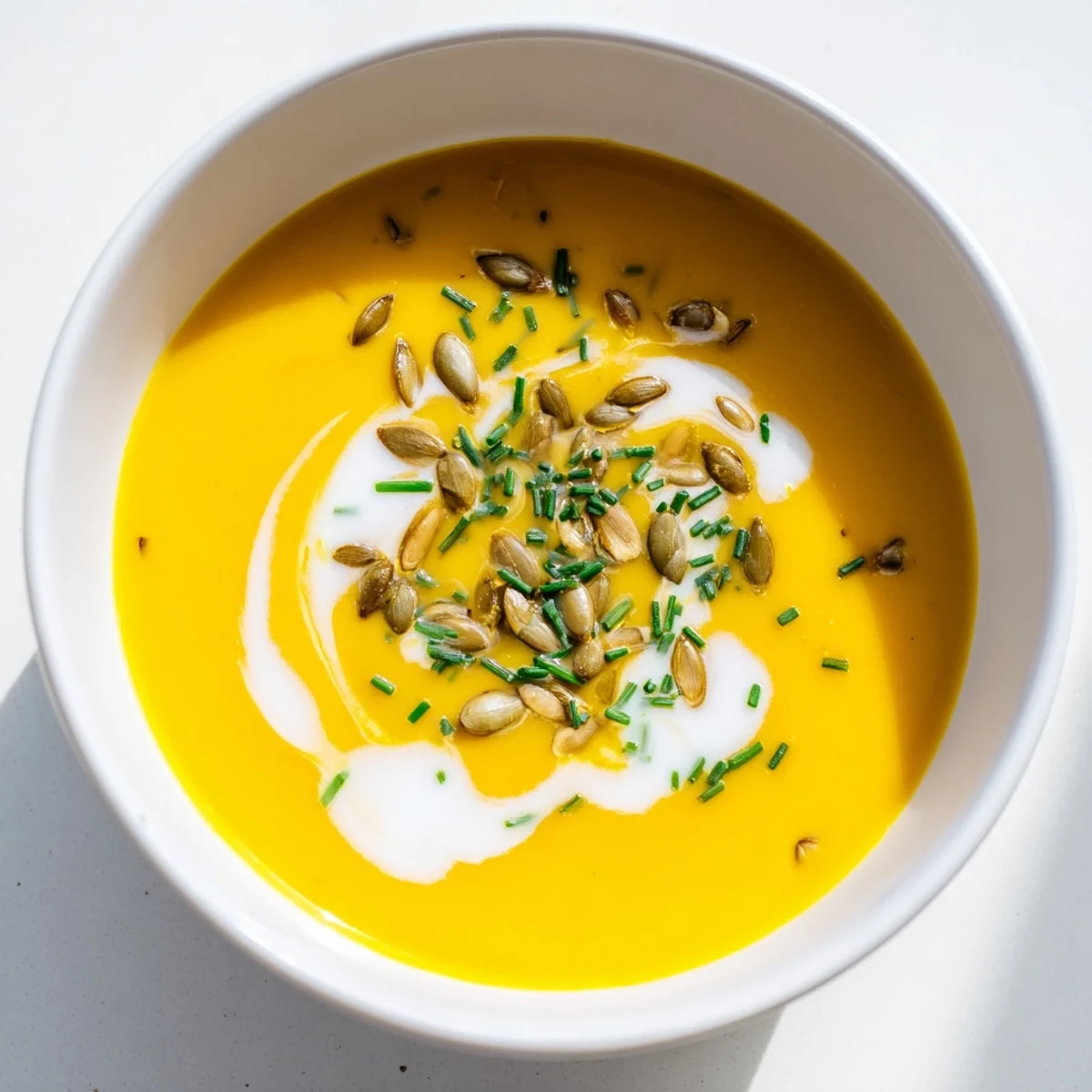 A bowl of this comforting Winter Squash Soup with Apple highlights the blended sweetness beautifully.