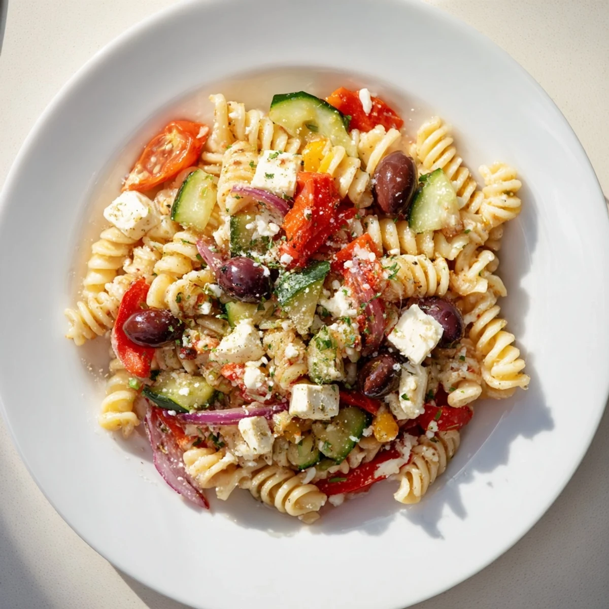 Mediterranean Pasta Salad Olives