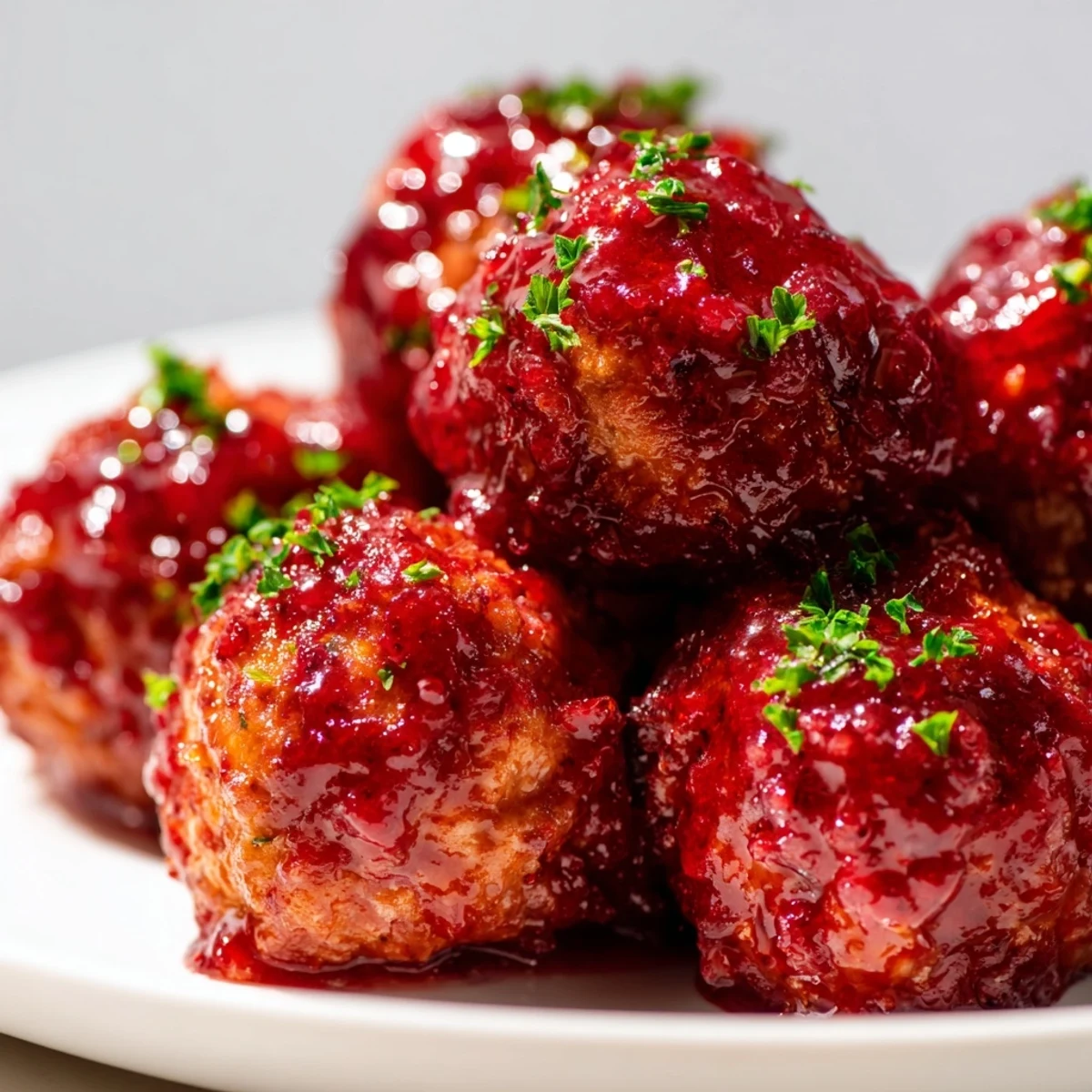 Glazed turkey meatballs cooling on parchment, ready to serve as festive appetizers or a weeknight dinner.