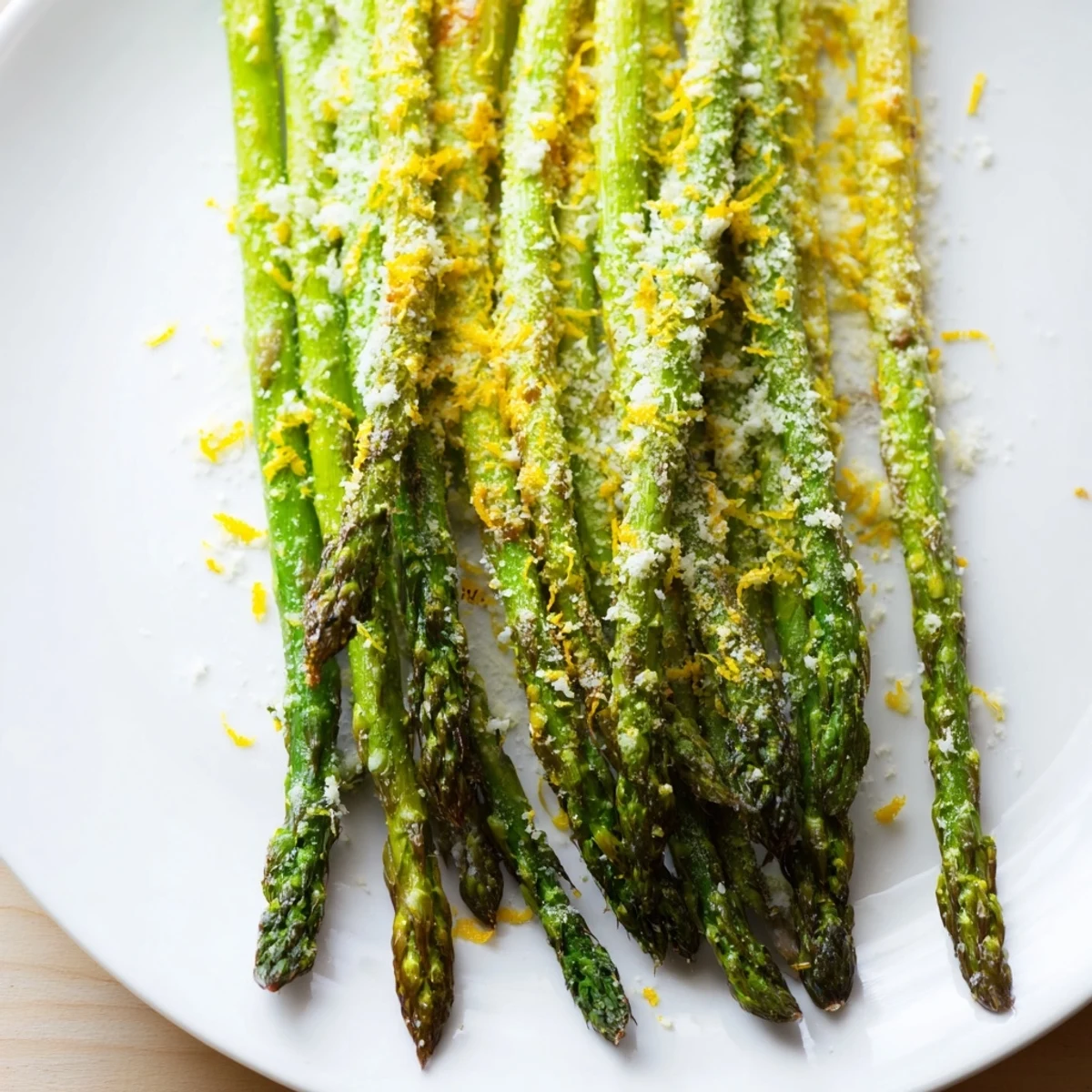 Golden asparagus roasted with Parmesan and lemon, a bright savory side dish.