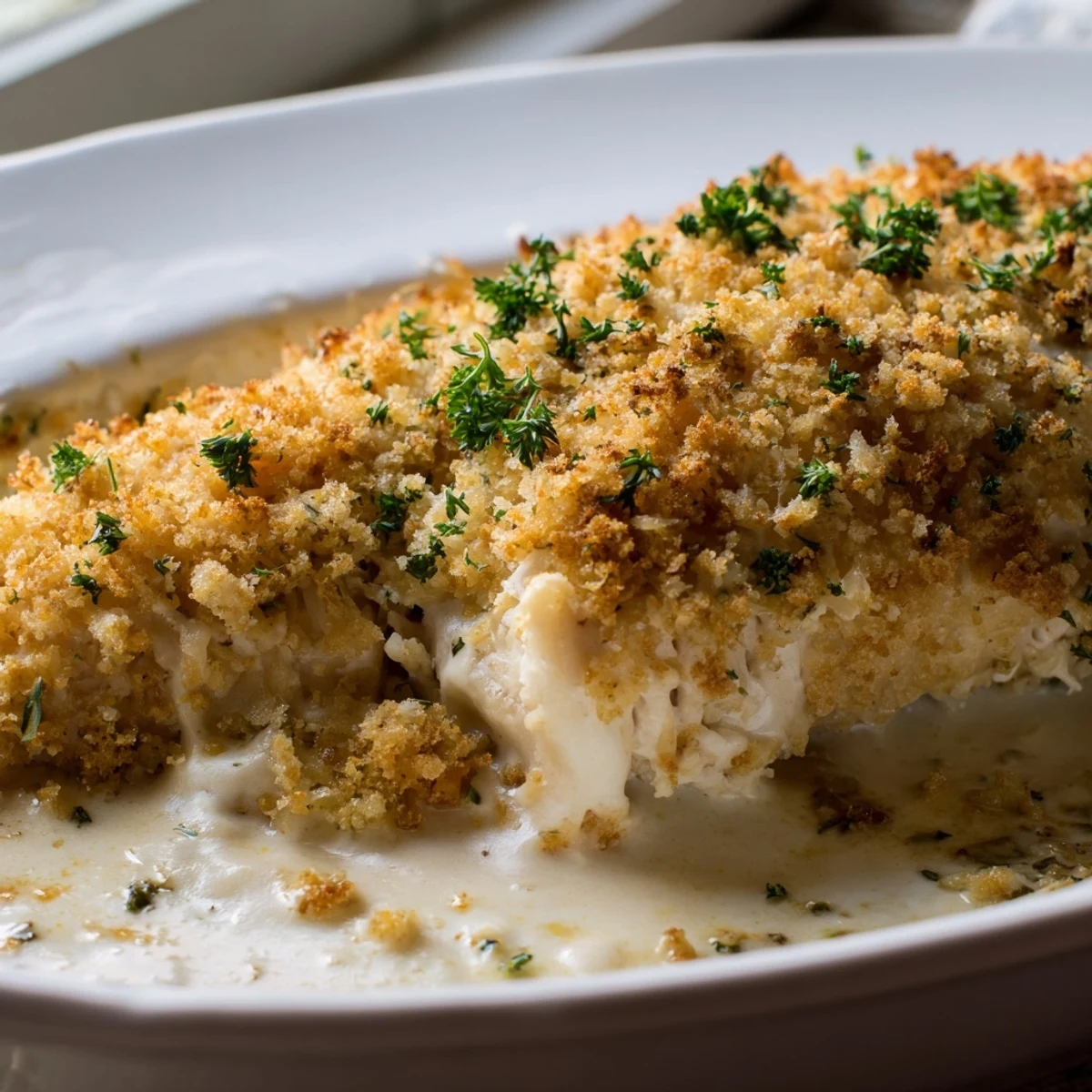 Creamy Melt In Your Mouth Chicken served alongside fluffy rice and bright steamed broccoli for dinner.