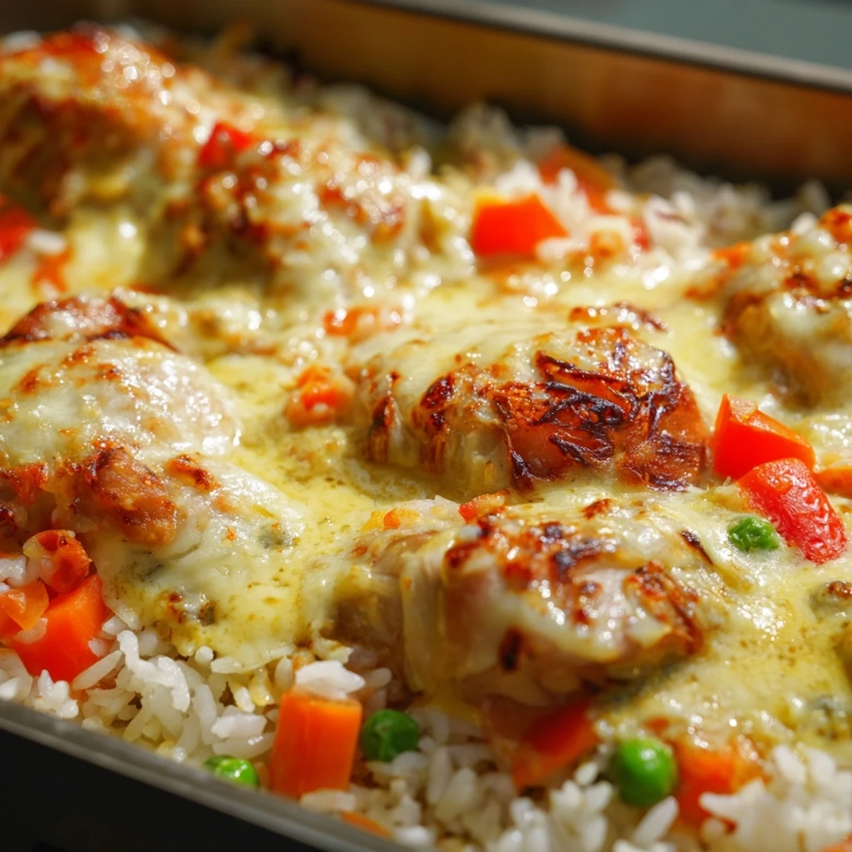 Creamy coconut sauce coats tender chicken and rice in this Macau Style Portuguese Chicken Rice casserole