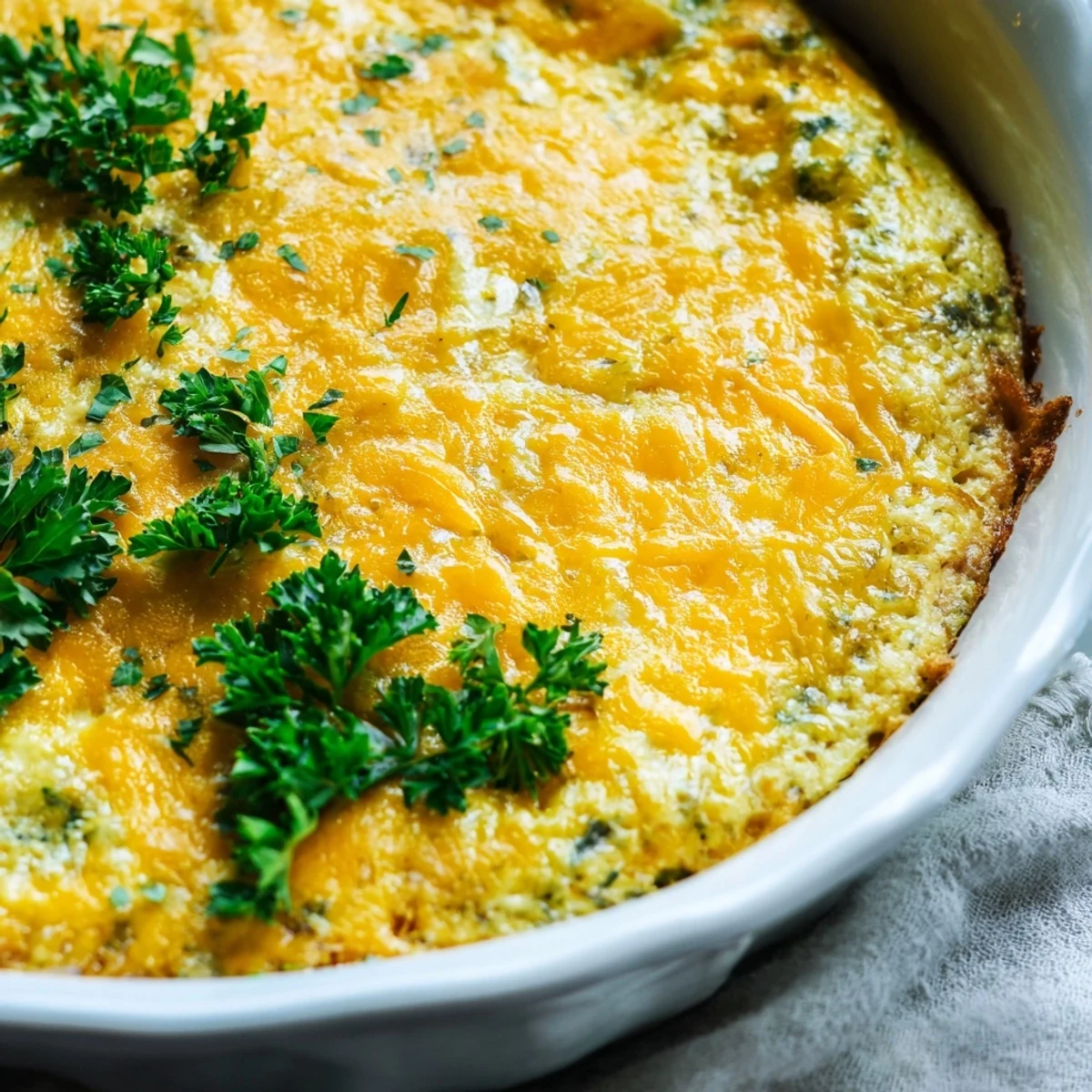 Wholesome vegetarian casserole featuring fluffy quinoa, wilted spinach, and baked eggs with parsley garnish