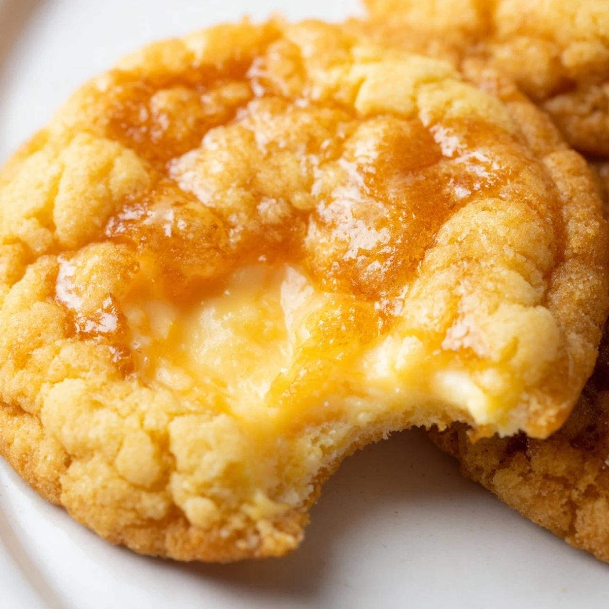 Soft baked creme brulee cookies fresh from the oven with crackly bruleed tops and tender texture