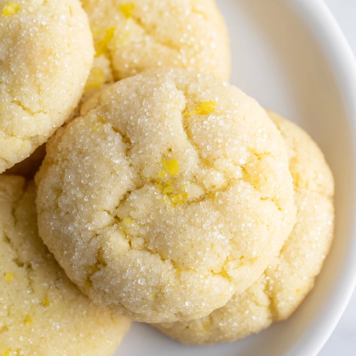 Bright yellow lemon sugar cookies cooling on a wire rack with fresh lemons nearby