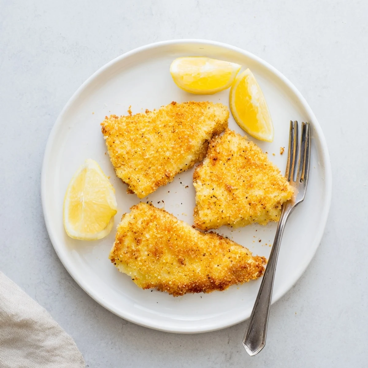 Crispy Greek fried cheese on plate with caramelized crust and melting center
