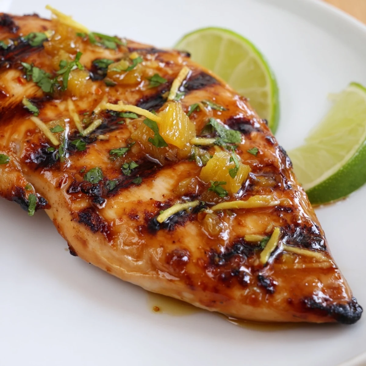 Family-style Key West Grilled Chicken With Tropical Citrus Marinade on a platter, tangy.