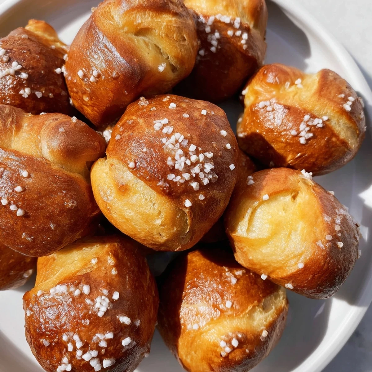 Warm homemade soft pretzel bites served with cheese dip for easy party snacking