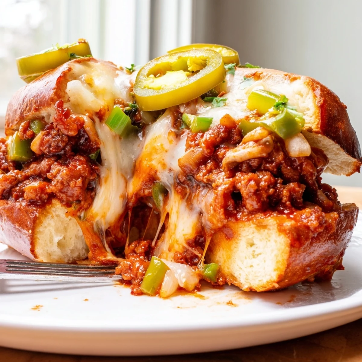 Cheesy Philly Sloppy Joes