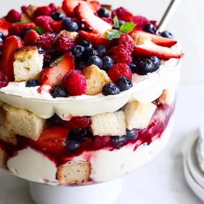 Berry Vanilla Cream Trifle